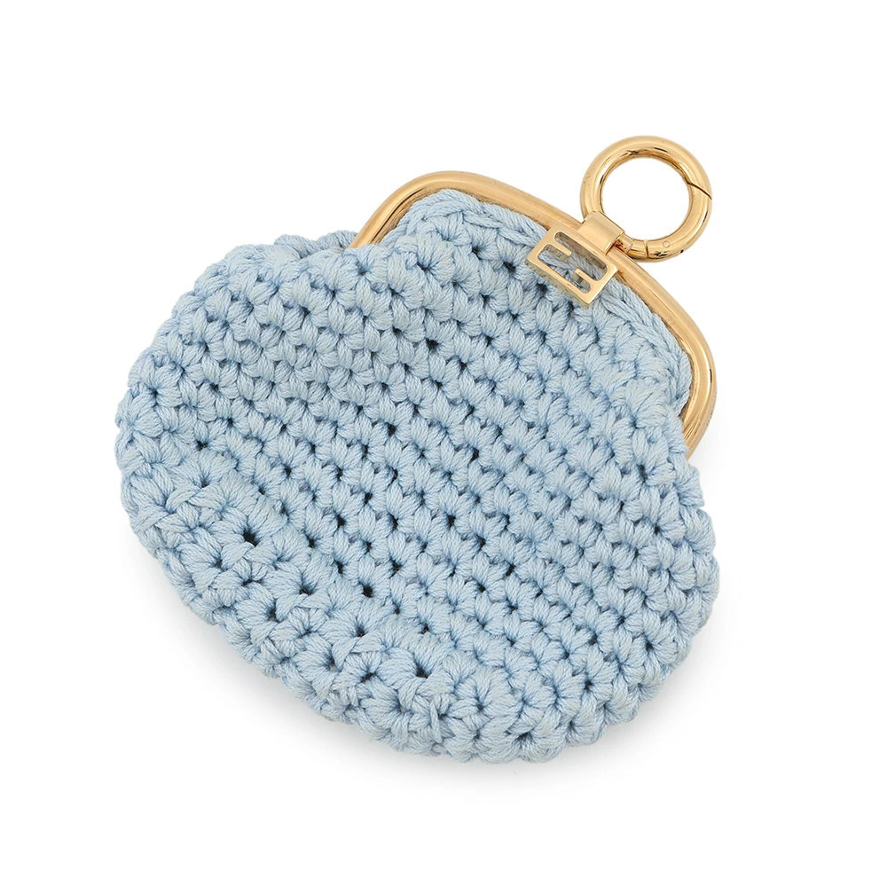 Fendi Coin Purse Clasp Closure Knit WALLET